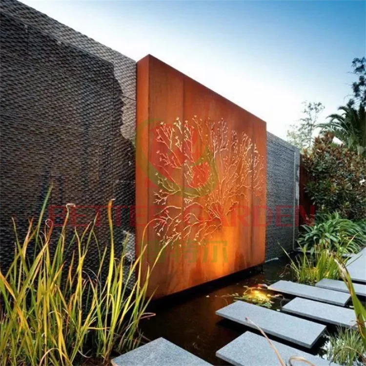 decorative steel screens garden corten steel metal screen steel outdoor privacy screen