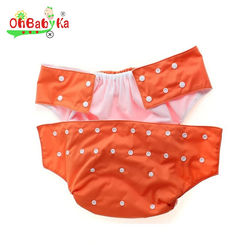 Ohbabyka snaps Soft Good OEM&ODM reusable adults cloth diapers