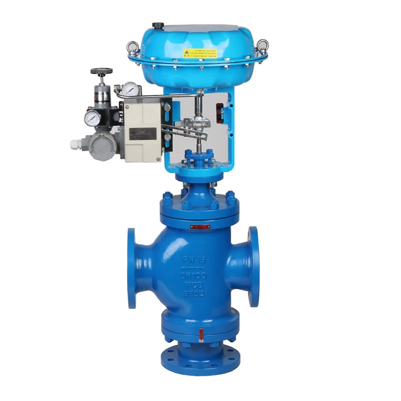 WCB 2Inch 2 Way Single-seated Water Steam Globe Valve With Positioner Pneumatic Actuated Diaphragm Control Valve