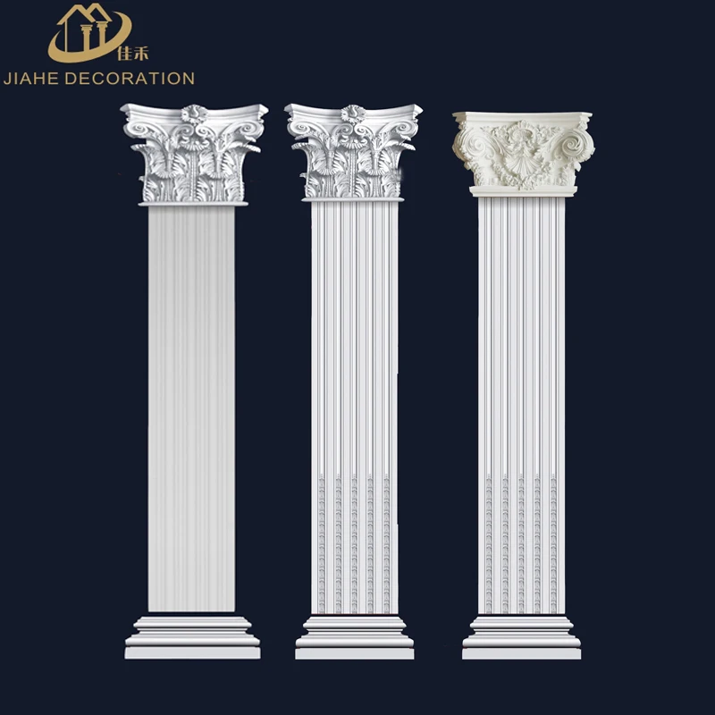 
traditional classic pop design polyurethane/PU foam roman pillar design door & windowflat panel moulding surrounding 