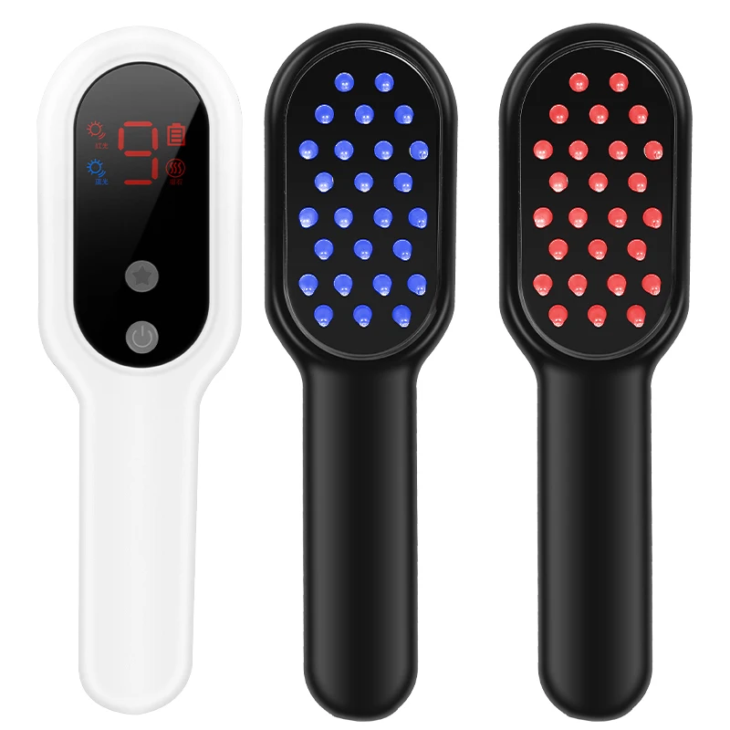 
Drop Shiping LED Anti Hair Loss Infrared Comb Head Care Electric Massage Lllt Laser Power Grow Electronic Hair Comb 