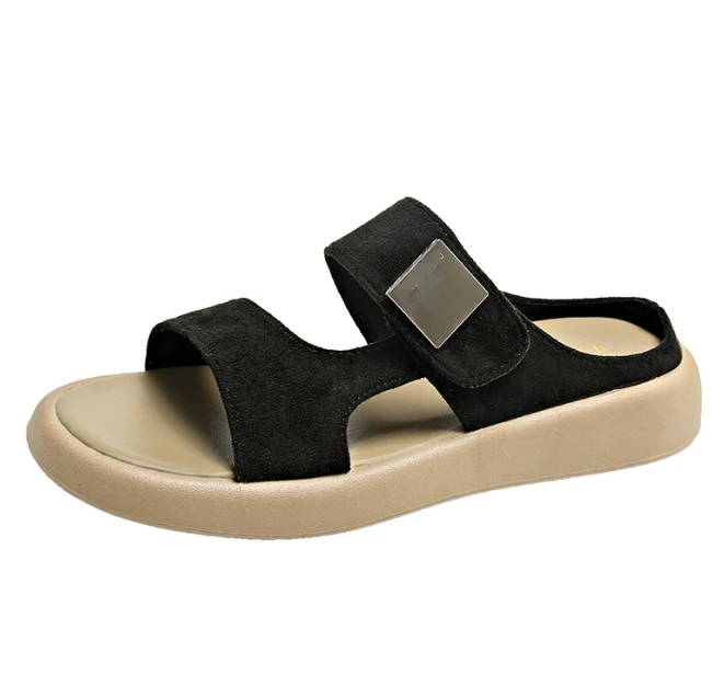 UP-0843J 2024 New Style Flat Shoes 42 size Casual Beach Sandals for Women