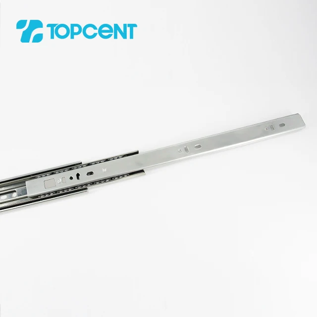 TOPCENT  45mm ball bearing slide soft closing push open ball bearing drawer slides