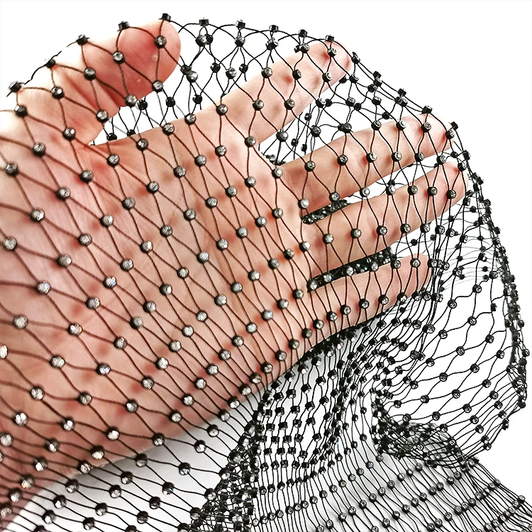 10 yards ss8 Strass Applique Stretch Crystal Trim Ribbon white Glass Rhinestone Mesh Fabric for Clothes Crafts