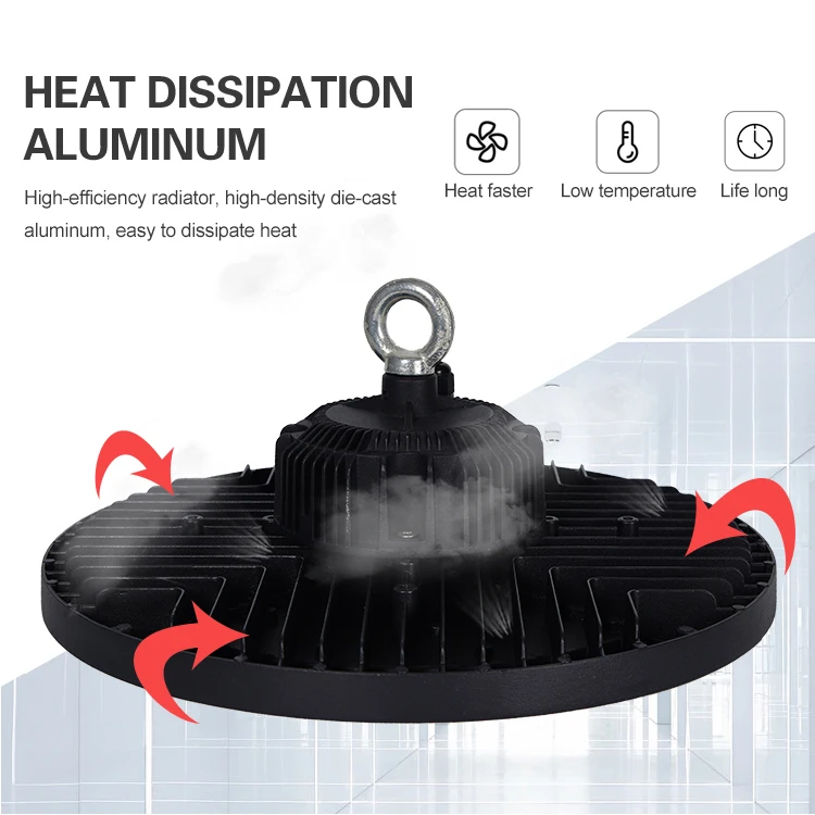 High Brightness Storehouse AC Aluminum PC IP65 Waterproof 100w 150w 200w 240w 3030 Smd Led High Bay Light