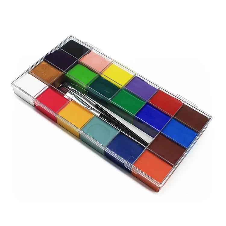 12-Color Non-Toxic Oil-Based Makeup Palette Customizable Color Logo Art for Face Body Painting Safe Waterproof for Halloween
