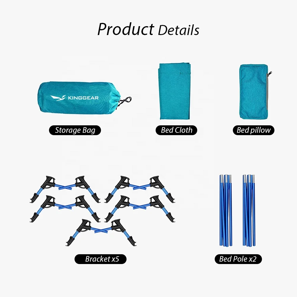 Outdoor Ultralight Aluminum Frame Folding Camping Cot Bed