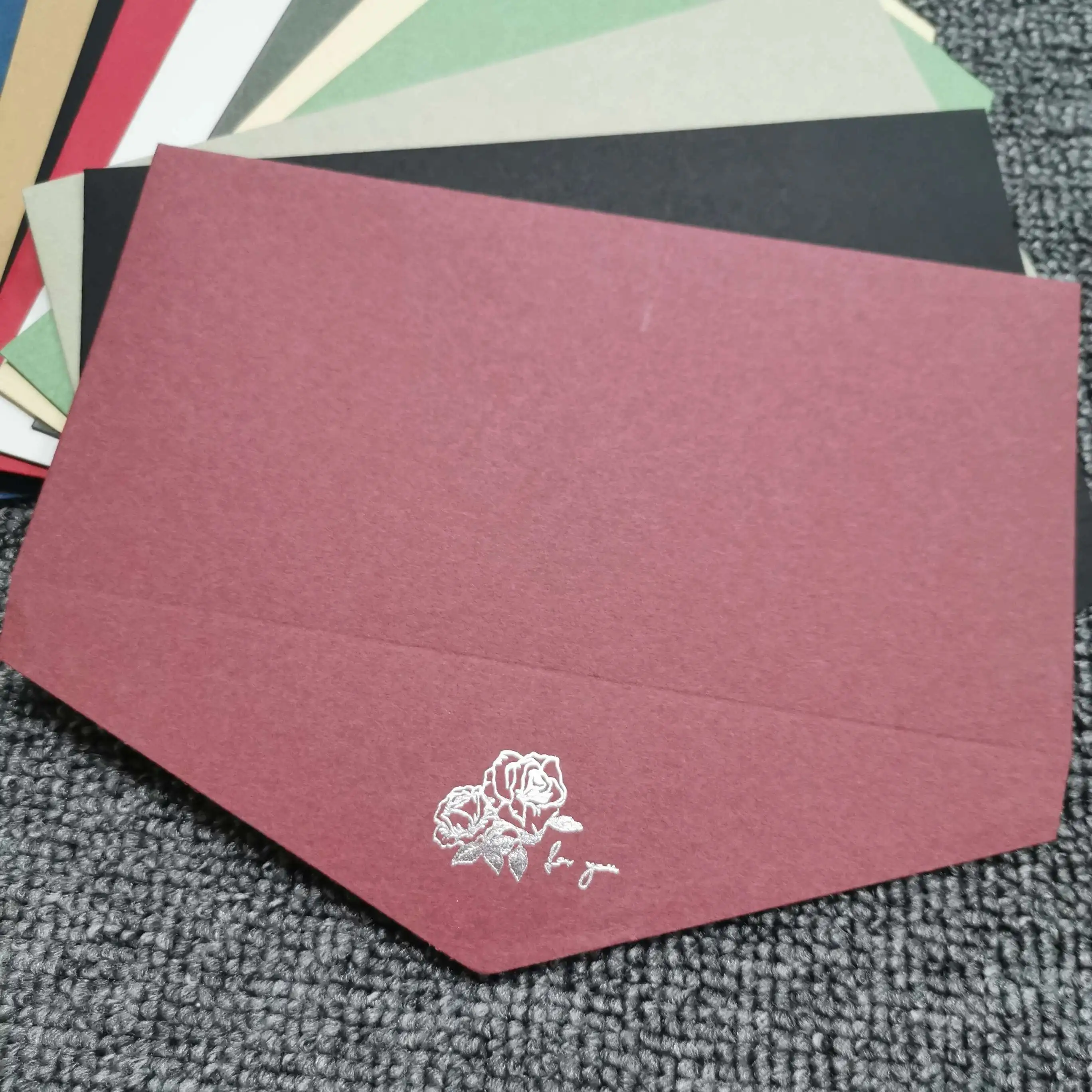 Custom Reusable Greeting Cards Packing Envelopes with Own Design
