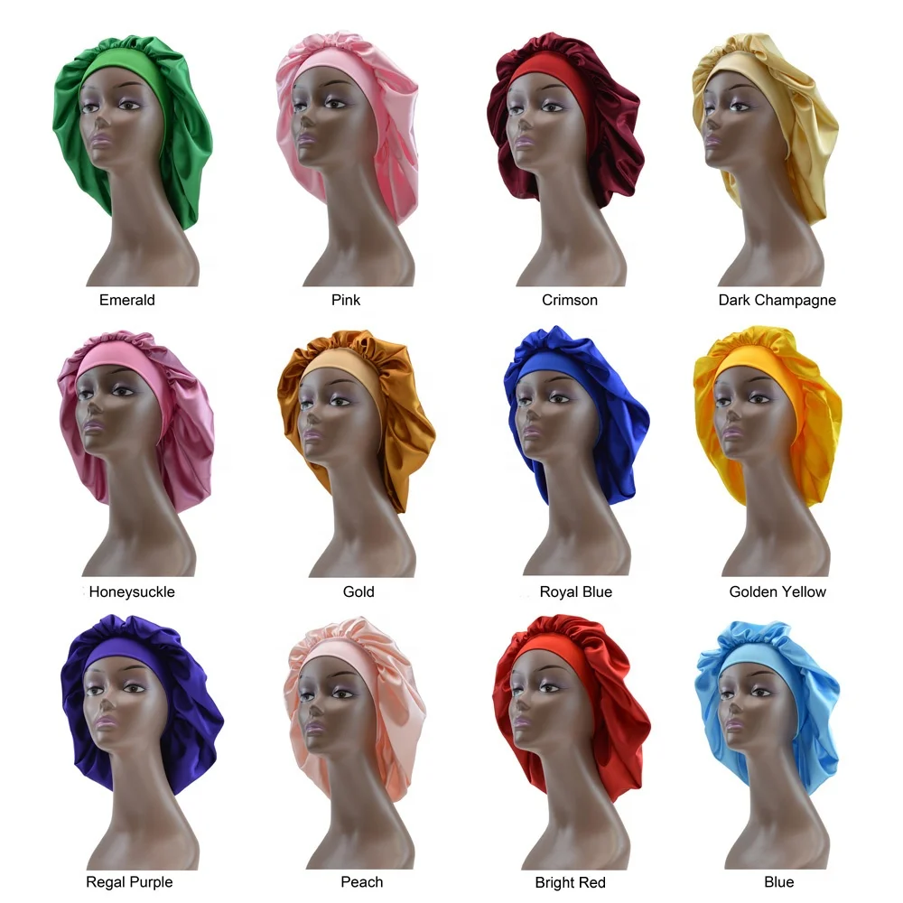 Wholesale Hot Sale for Women Sleeping Caps Smooth and Soft Single Layer Silk en Satin Head Hair Bonnets