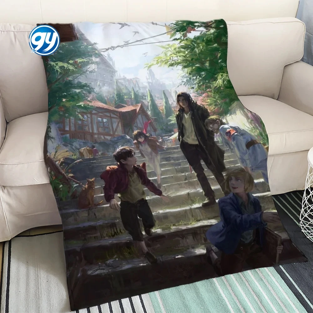 Cute Throw Luxury Attack on Titan Blanket Sofa King Size Home and Decoration Thermal Blankets for Bed Cobija