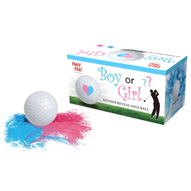 Heyha Baby Gender Reveal Exploding Golf Balls Pink and Blue Set for Boy or Girl Gender Reveal Party
