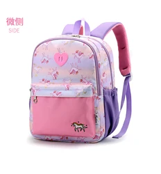 Full cartoon print light weight durable large capacity 1-3 grade student children boys and girls school bags