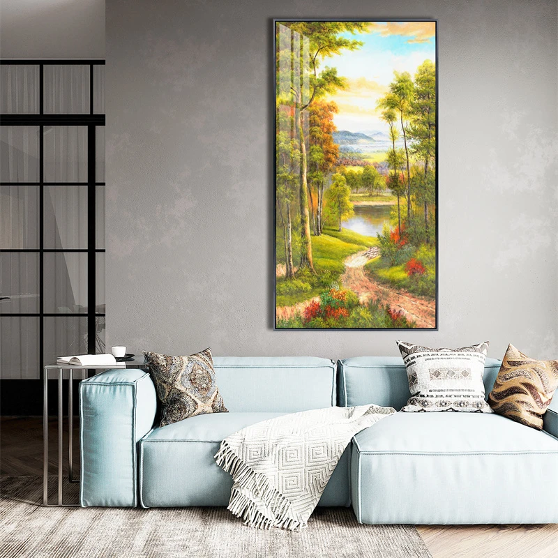 Nordic decor painting hotel hallway painting modern bedroom canvas printing painting home goods wall art handmade or 3D print