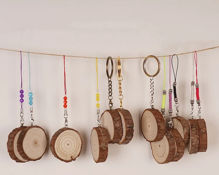 Eco-friendly Unfinished Natural Round Pine Wood Tree Disc Wooden Log Tree Slices for DIY Crafts