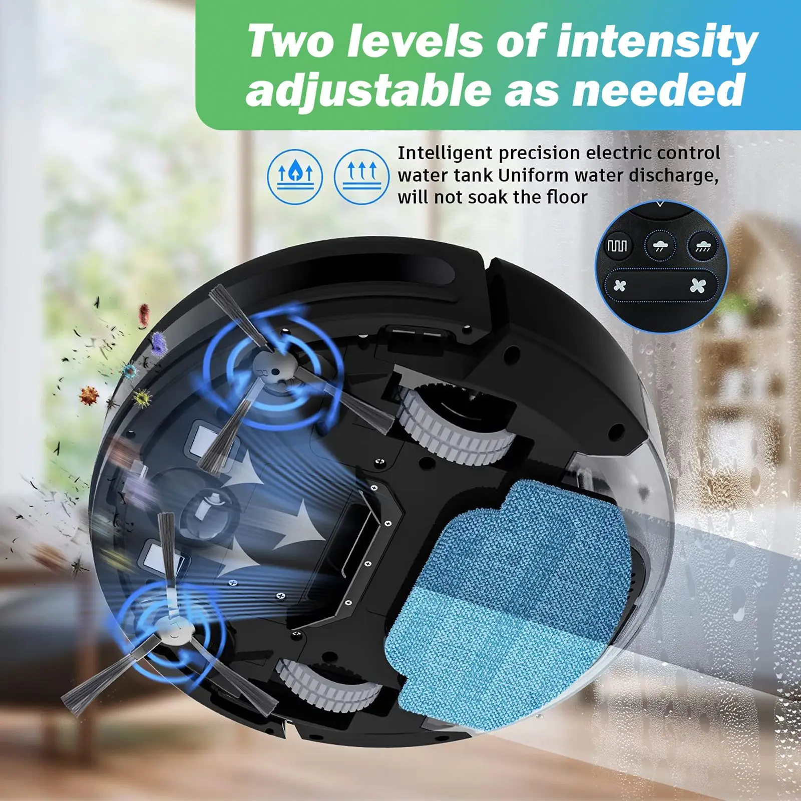 Intelligent Infrared Automatic Vacuum Cleaner Robot Multifunctional Mopping & Sweeping with Battery Power for Household & RV Use