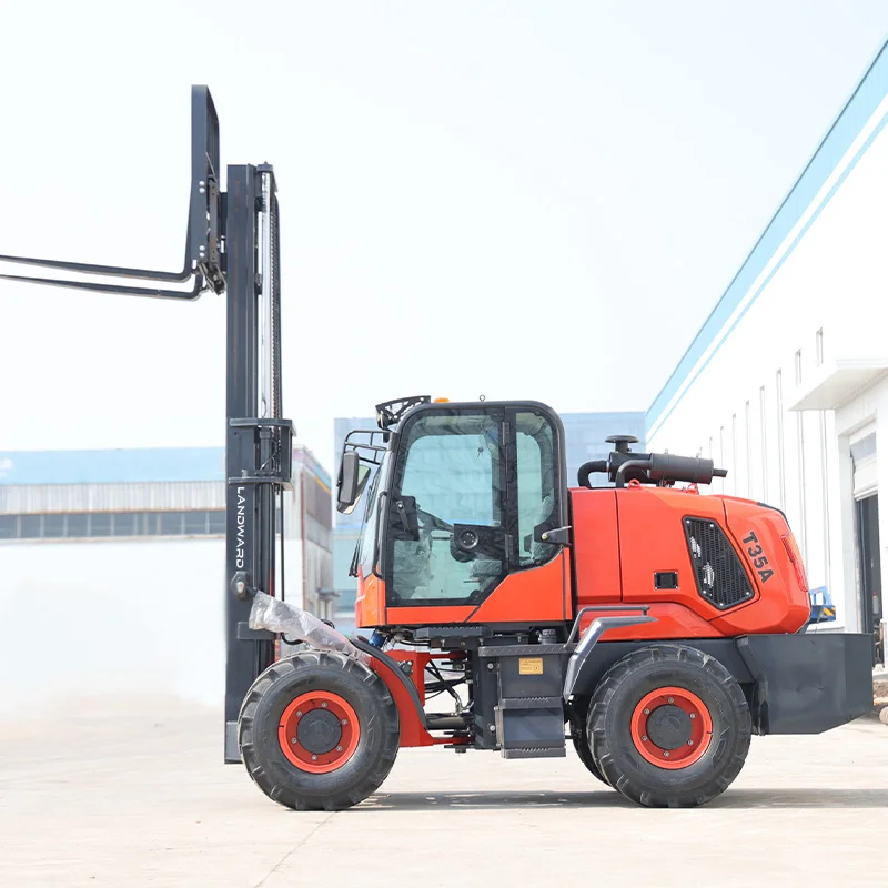 China Off Road Forklift 3 Tons 3.5 Tons All Terrain Off Road Forklift 4WD Off Road Diesel Forklift 6 Tons For Sale