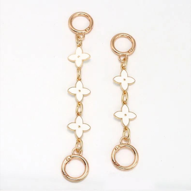 Metal Purse Extender Chain Four-Leaf Clover Bag Chain Handle Replacement Crossbody Shoulder Bag Accessory Chain Strap