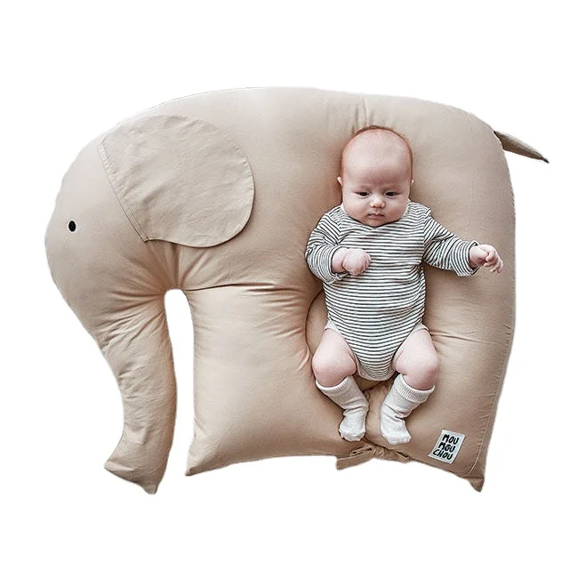 100% Cotton Ins Elephant Plush Animal Doll Baby Soothing Artifact with 200TC Thread Count Digital Printing Solid Pattern Sleep