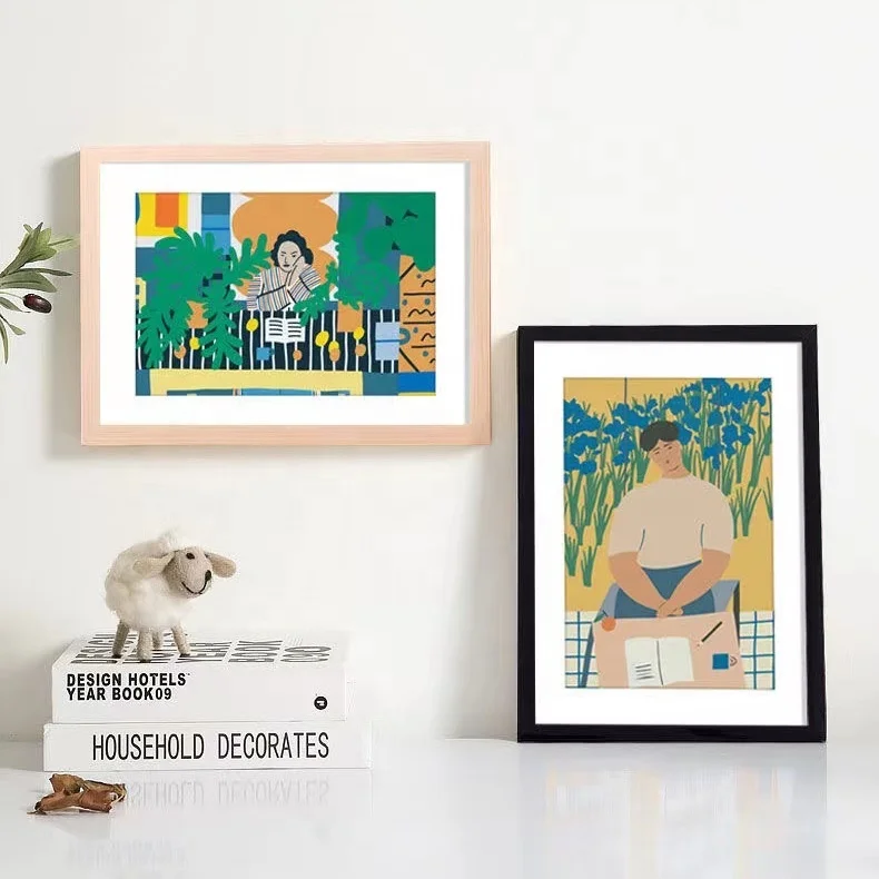 Colorful Creative Stick and Re-stick Photo frames No Nail Wall Hanging Picture frames