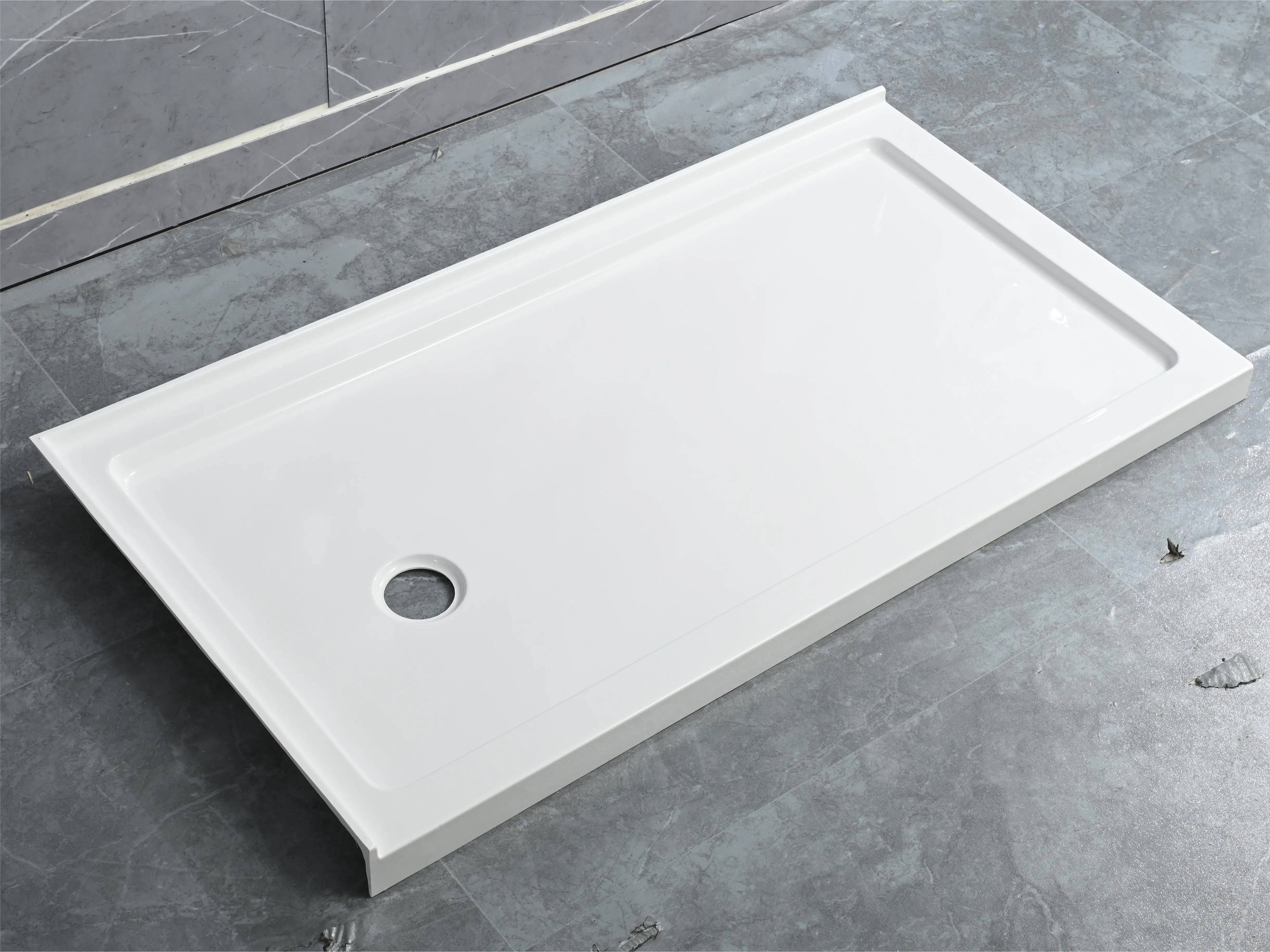 America Market Glossy Shower Base Cheap Price Square Shower Tray with Left Drain
