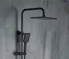 Shower System Square Handheld ShowerWall Mounted Shower Faucet Set Included Valve and Trim Kit
