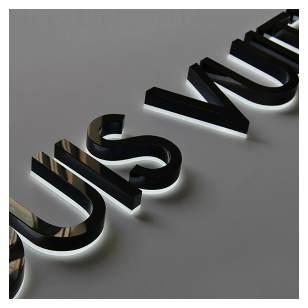 High Quality Led Illuminated 3D Custom Light Up Letters Outdoor Indoor Business Channel Letter Signs