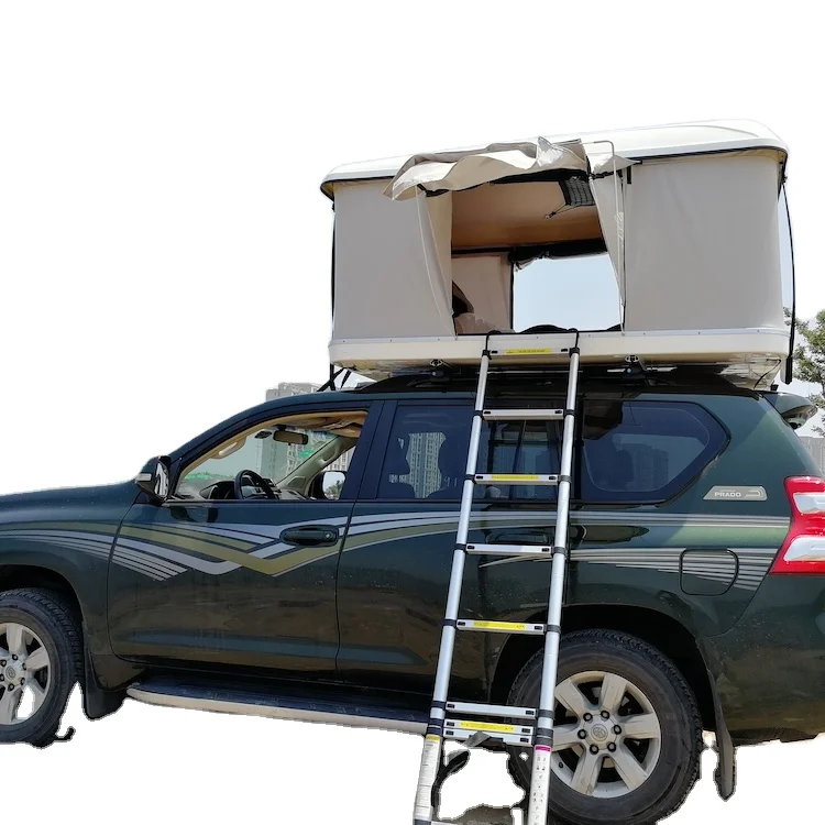 2023 Hot Sale 3-4 Person Outdoor Camping Fiberglass Clamshell Roof Top Tent 4 Person