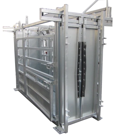 livestock equipment cattle cow dairy squeeze chute crush crate with weighing scale