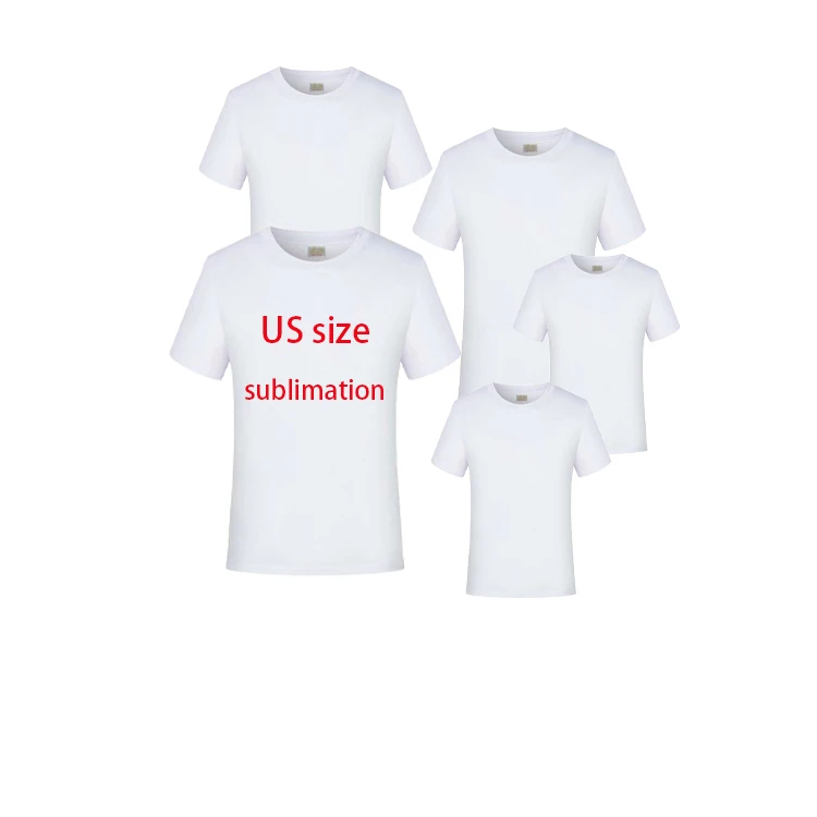 sublimation shirts 100 polyester t shirt wholesale USA WAREHOUESE tee t-shirt 100% polyester sublimations blank mens t shirts