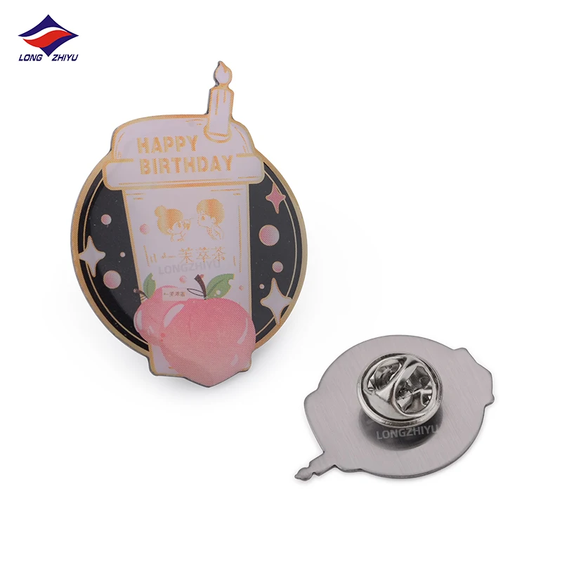 Longzhiyu 17 years die struck pins manufacturer customize personalized blazer metal brooch shirt lapel pins