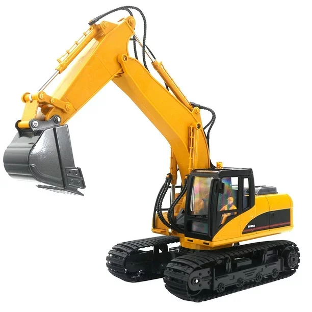 2024 New Huina 1535-1 Electric Excavator With Gripper Bit Remote Control Engineering Vehicle Model For Gifts Collection