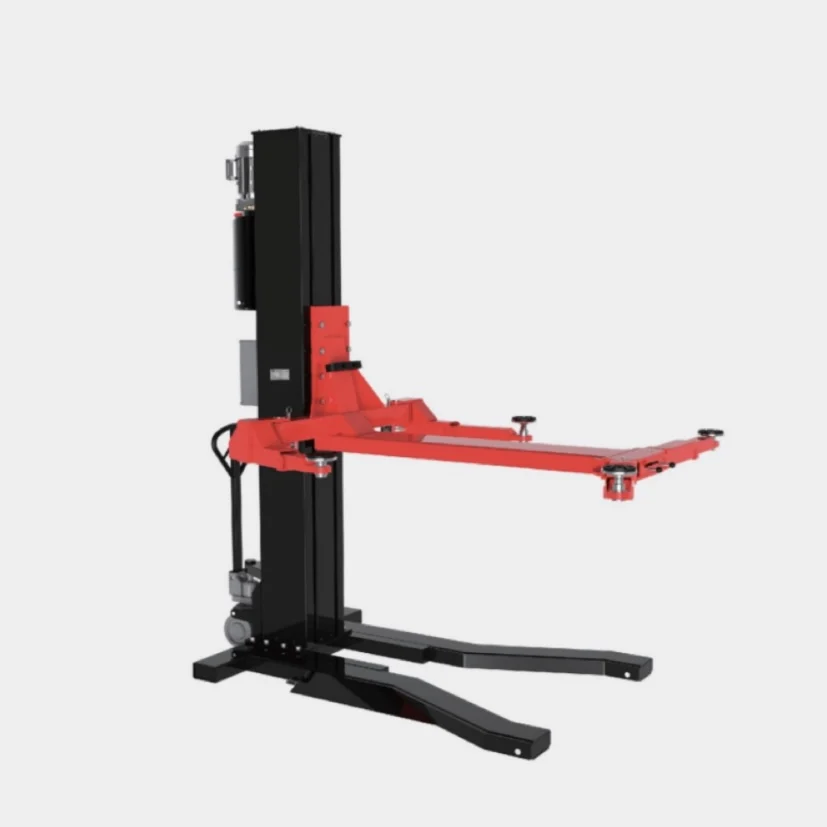 Eco-way Great Quality Auto Alloy Mini Single Post Car Lift Hydraulic Car Crane Fully Automatic