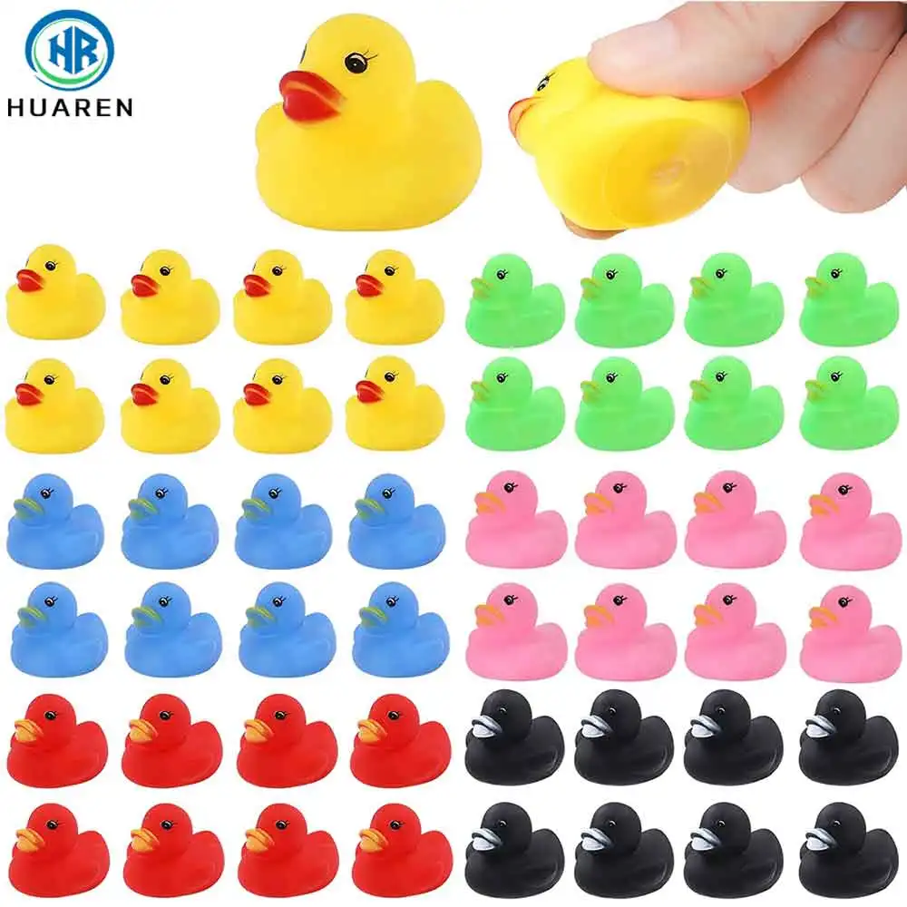 Pool Activity Custom Logo Multi Color Assortment Purple Blue Bulk PVC Assorted Mini Rubber Ducks