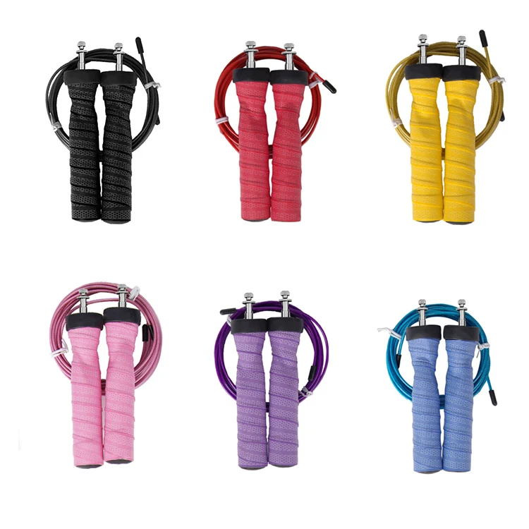 MKAS Custom logo Adjustable Aluminium Handle High Speed Self Locking Skipping Jump Rope