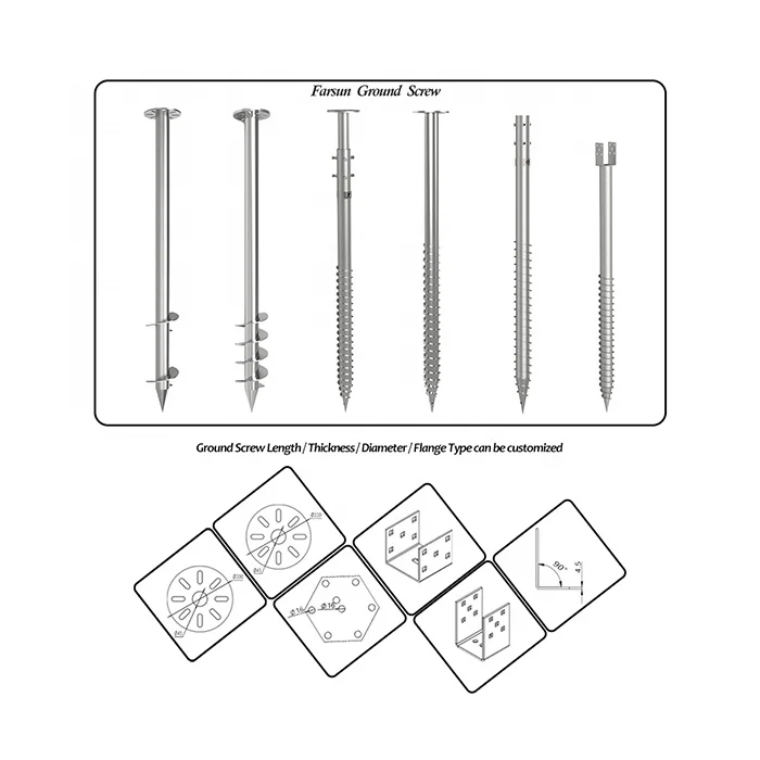 FarSun Hot Galvanized Screw Pile Flange Screw Pile