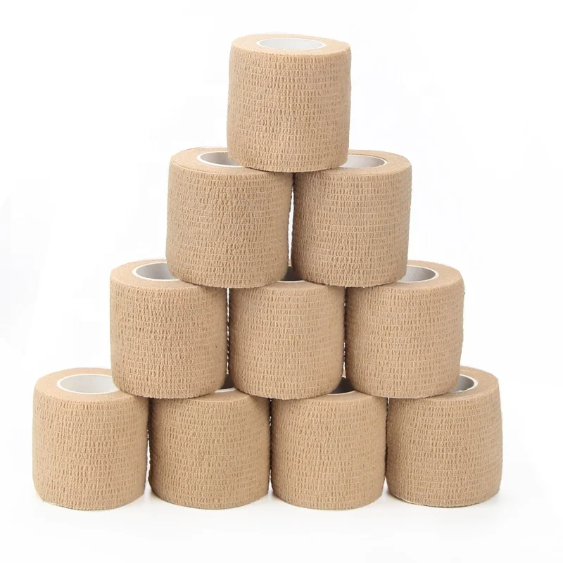 
Wholesale Colored Weightlifting Sports Thumb Cotton Sports Tape Cohesive Elastic Bandage 