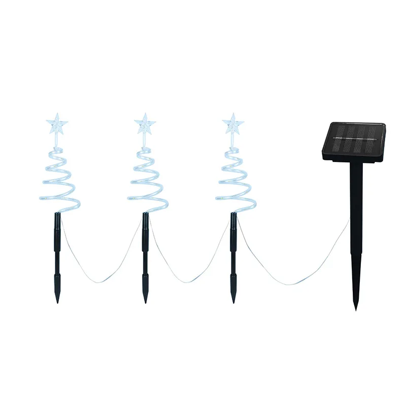 Hot sale LED Solar christmas light Garden Lights Folded Christmas tree Lamp Lantern Xmas Decorations outdoor Holiday lighting