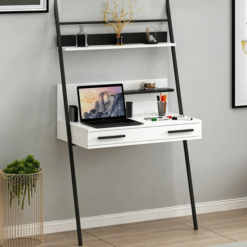 Home furniture modern wood 2 drawers wall mount home office desk