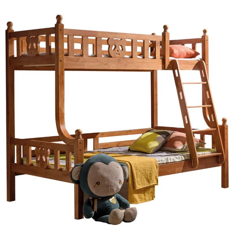 Двухъярусная кровать из массива дерева два слоя детская кровать Высота кровати с ящиком для хранения