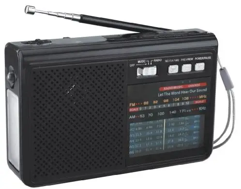 RX-1313 Самая продаваемая тонировка для дома дисплей АМ FM ЕО портативное радио с USB TF mp3 музыкальный плеер и светодиодный налобный