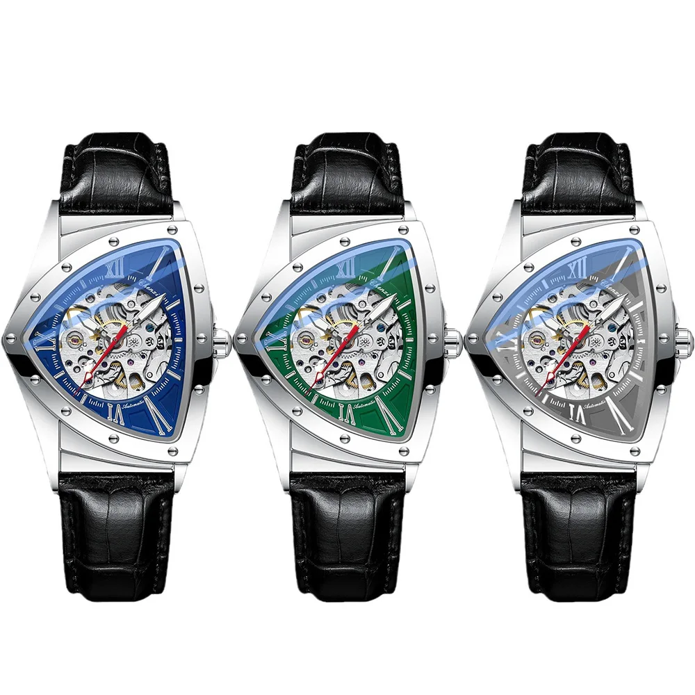 Водонепроницаемые мужские часы с треугольным циферблатом, 30 м