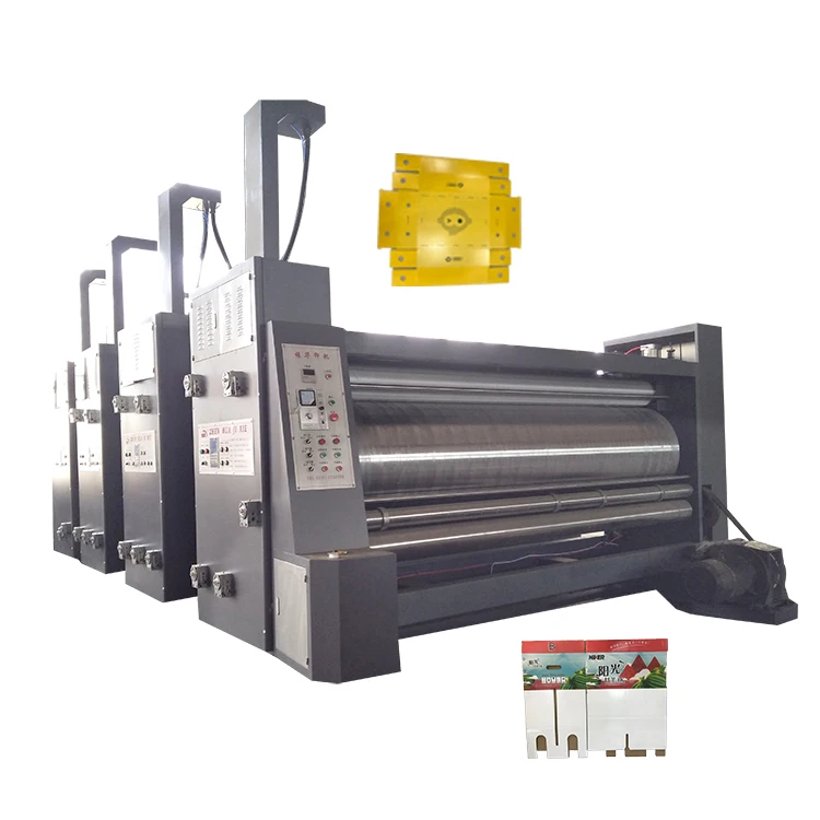 YSF-C Customized Solutions Semi Automatic Carton Chain Feeder Corrugated Carton Printer Slotting Die Cutter Machine With Stacker