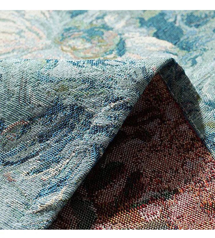 33cm*160/183/200/275 cm 5 yards table runner oil painting jacquard party wedding decoration crafts linen cotton