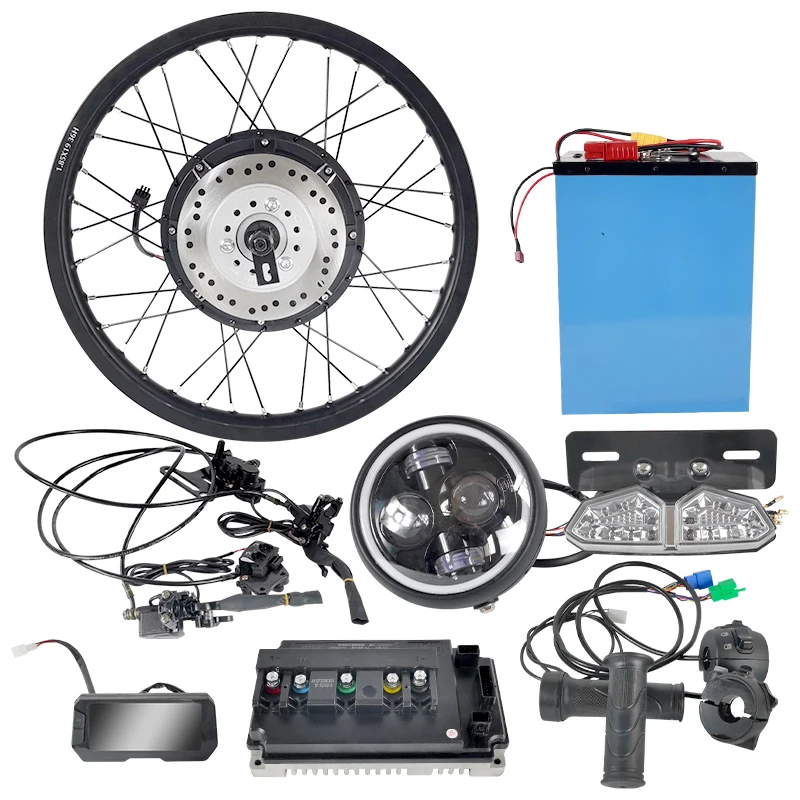 Electric motorcycle Conversion Kit Rear Hub Motor 6000 watt 72v 6000w Rear Wheel Motorcycle Kits