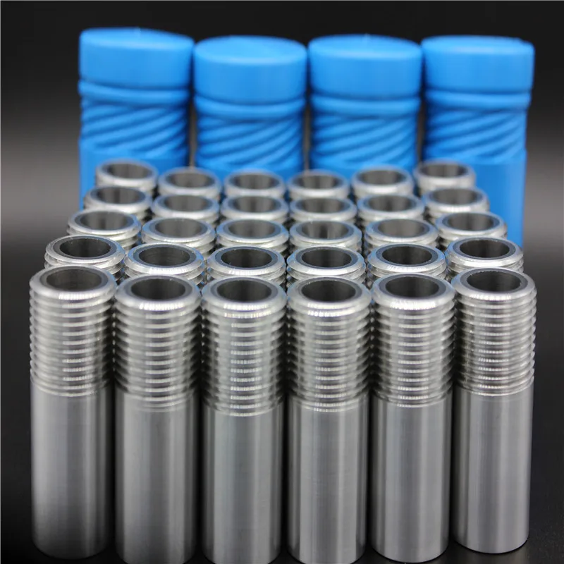 High pressure boron carbide gun screw thread nozzle