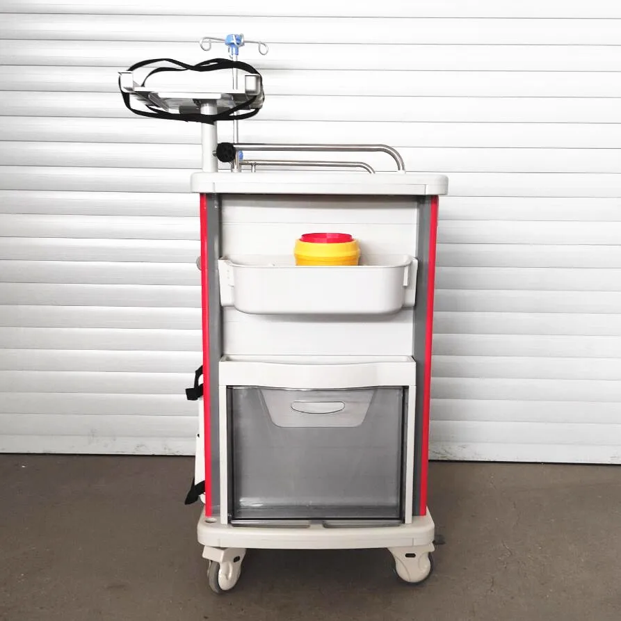 hospital abs medical storage cart with emergency function