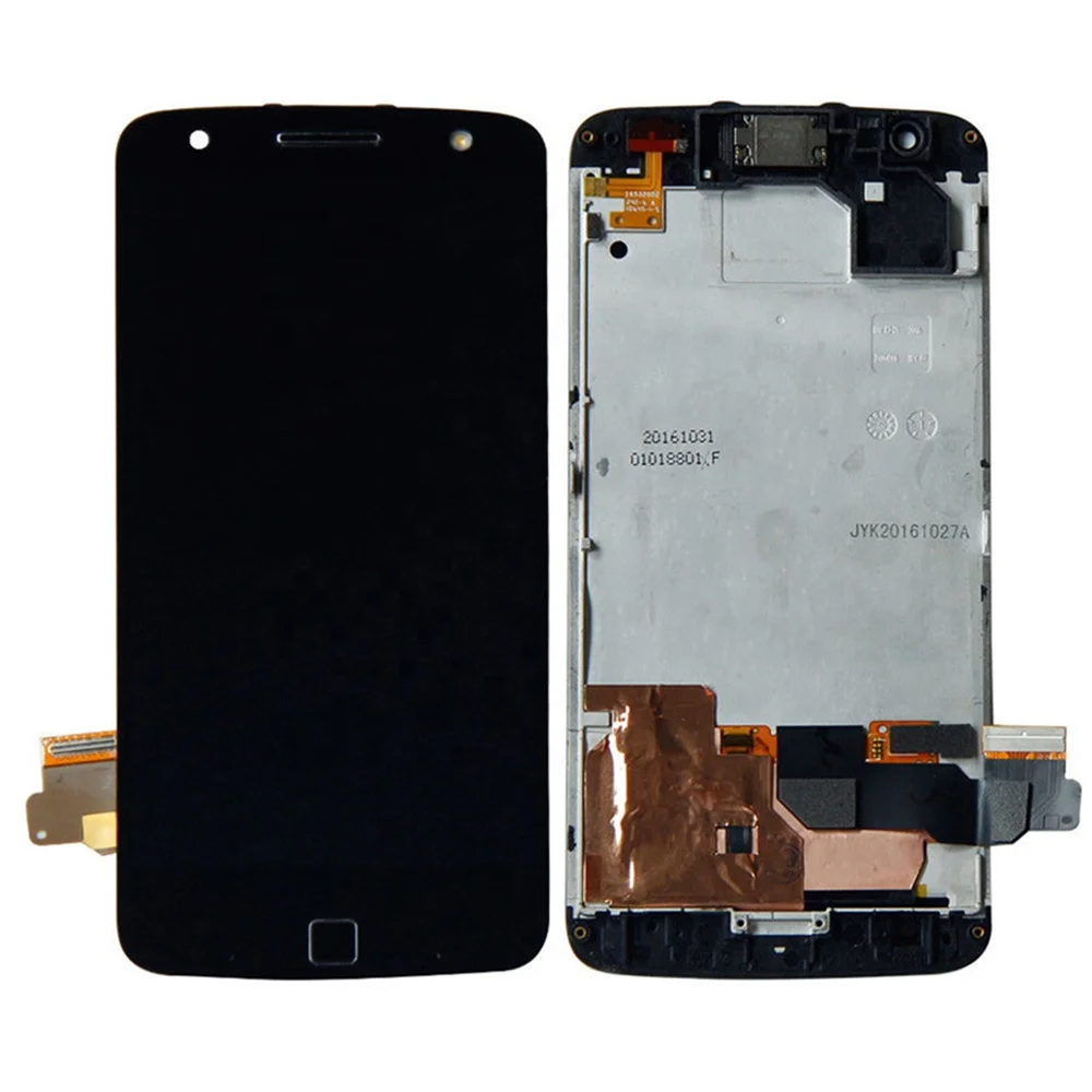 Black OLED LCD Screen Display Touch Digitizer Frame Assembly Replacement Glass Lens Panel For Motorola Moto Z Force XT1650-02