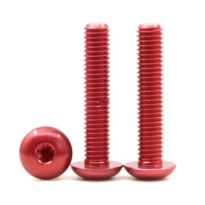 ISO 7380 Pan Head Hexagon Socket Screw Aluminum Anodized Screw M3 M4 M5 5mm 6mm 12mm Hexagon Socket Bolt For FPV RC Parts