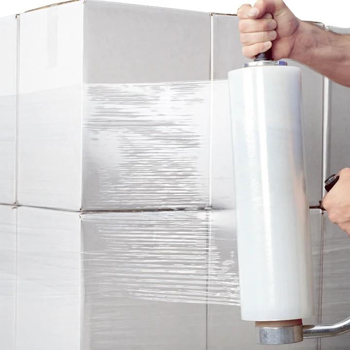 LLDPE 30cm-50cm Translucent Protective Stretch Film Roll Moisture-Proof Cling Wrap for Packaging 300m Length