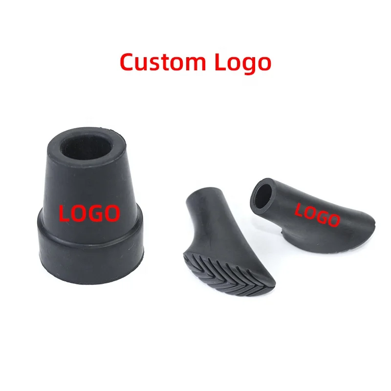 Pole Feet Shock Crutch Pad Pole Accessories Cane Tips Walking Stick Rubber Ferrule Stick Crutch Ferrules Rubber Walking Stick